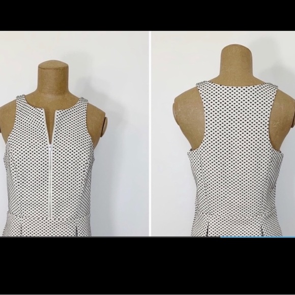 Express Dresses & Skirts - Black polka dotted white Express sleeveless dress